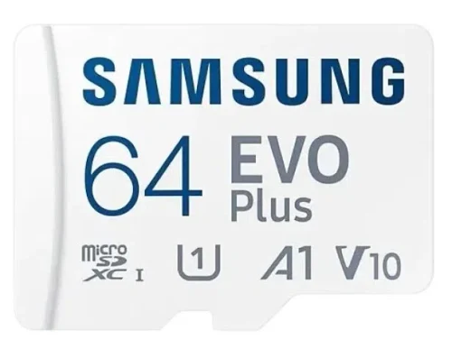 Карта памяти Samsung MicroSD EVO Plus 64Gb + SD adapter (MB-MC64KA)