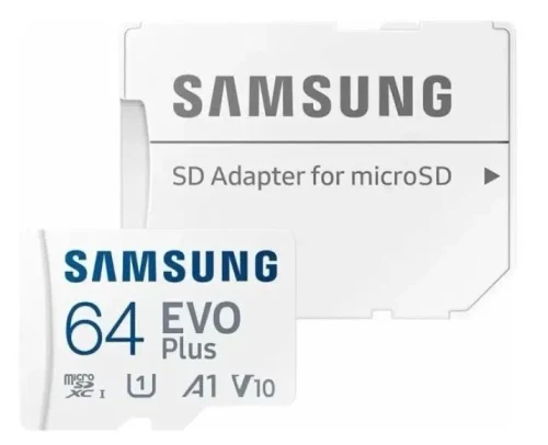 Карта памяти Samsung MicroSD EVO Plus 64Gb + SD adapter (MB-MC64KA)