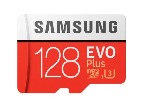 Карта памяти Samsung MicroSD EVO Plus 128Gb Class 10 UHS-I U3 + SD adapter (MB-MC128KA)