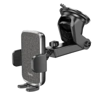 HOCO CA95 Polaris push-type telescopic suction cup car holder Black 2