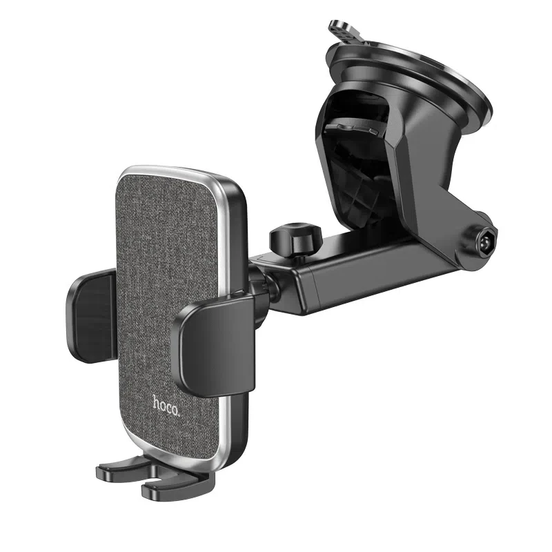 HOCO CA95 Polaris push-type telescopic suction cup car holder Black 2