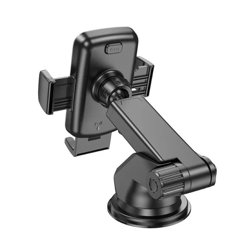 HOCO CA95 Polaris push-type telescopic suction cup car holder Black 5