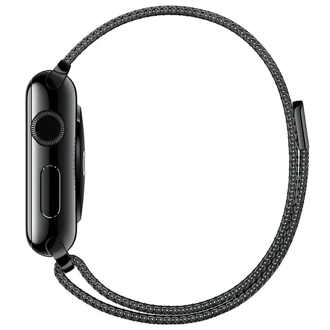 Strap Apple Watch metal magnetic 42-49 mm Black (кольчуга) 3