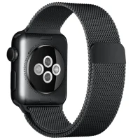 Strap Apple Watch metal magnetic 42-49 mm Black (кольчуга) 2