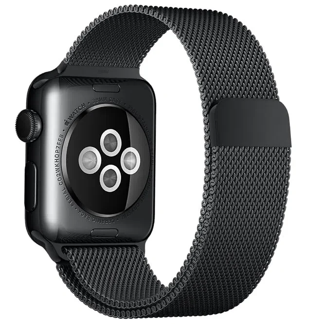 Strap Apple Watch metal magnetic 42-49 mm Black (кольчуга) 2