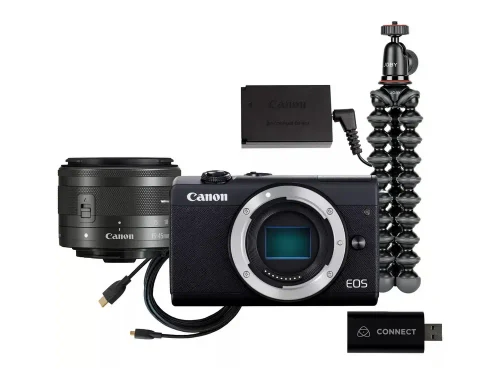 Беззеркальный фотоаппарат Canon EOS M200 Streaming Kit, Чёрный