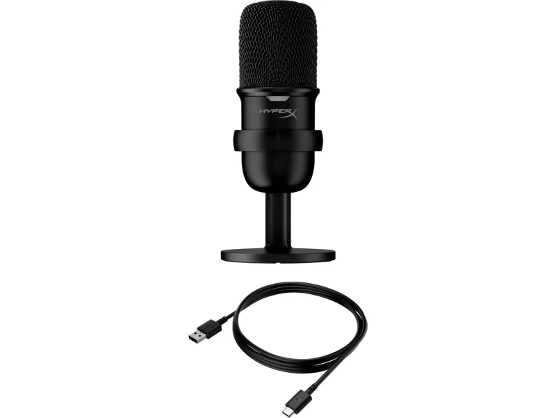 HyperX SoloCast, Black, Microphone for the streaming Tap-to-Mute sensor with LED indicator 2m Black 6