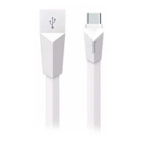 HOCO X4 Zinc Alloy rhombus type-c USB Charging Cable white