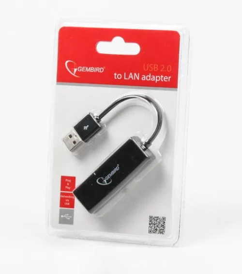 Gembird NIC-U2-02, USB2.0 LAN adapter, USB2.0 to RJ-45 LAN connector