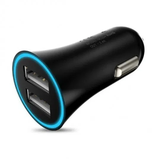 HOCO UC204 car charger with cable Lightning black 2