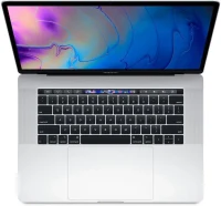 APPLE MacBook Pro 15.4" with Touch Bar (2019) Silver, 15.4" Retina IPS (Intel® Six Core™ i7 2.6-4.5GHz, 16GB RAM, 256GB SSD, AMD Radeon Pro 555X 4GB, 4xTB3, WiFi-AC/BT5.0, 10 hours, 720p Camera, Backlit KB, RUS, macOS Mojave, 1.83kg) 2