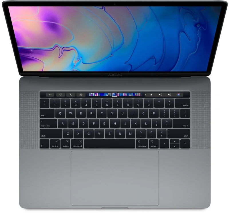 APPLE MacBook Pro 15.4" with Touch Bar (2019) Space Gray, 15.4" Retina IPS (Intel® Six Core™ i7 2.6-4.5GHz, 16GB RAM, 256GB SSD, AMD Radeon Pro 555X 4GB, 4xTB3, WiFi-AC/BT5.0, 10 hours, 720p Camera, Backlit KB, RUS, macOS Mojave, 1.83kg) 2