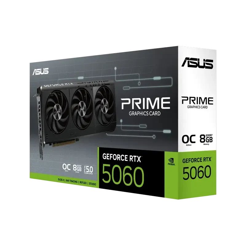 Placă video ASUS Prime GeForce RTX 5060 OC, Negru 10