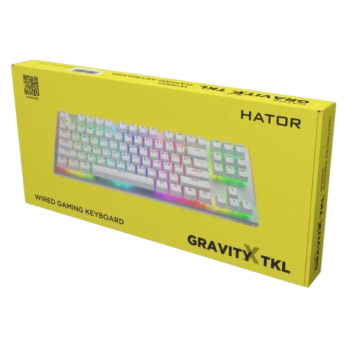 Клавиатура HATOR Gravity X TKL, Проводное, Белый