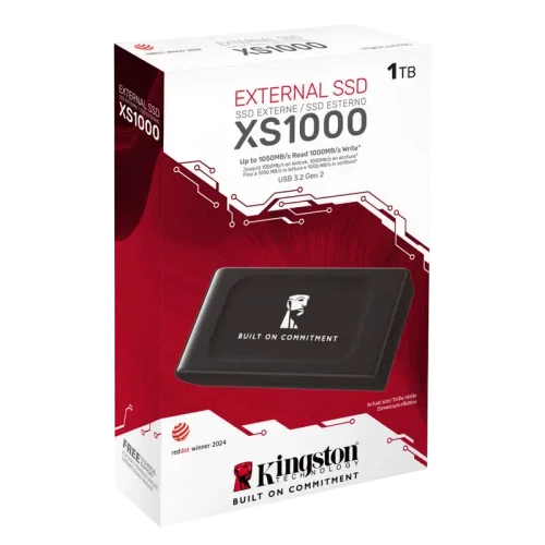 Внешний портативный SSD накопитель Kingston XS1000 BoC, 1 ТБ, Black