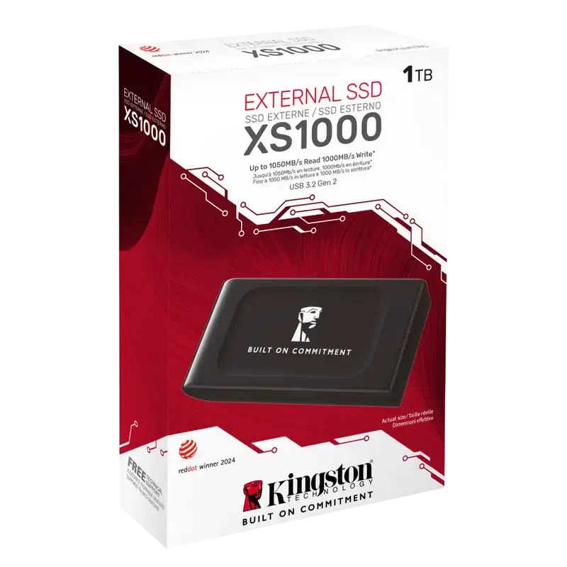 Внешний портативный SSD накопитель Kingston XS1000 BoC, 1 ТБ, Black 3