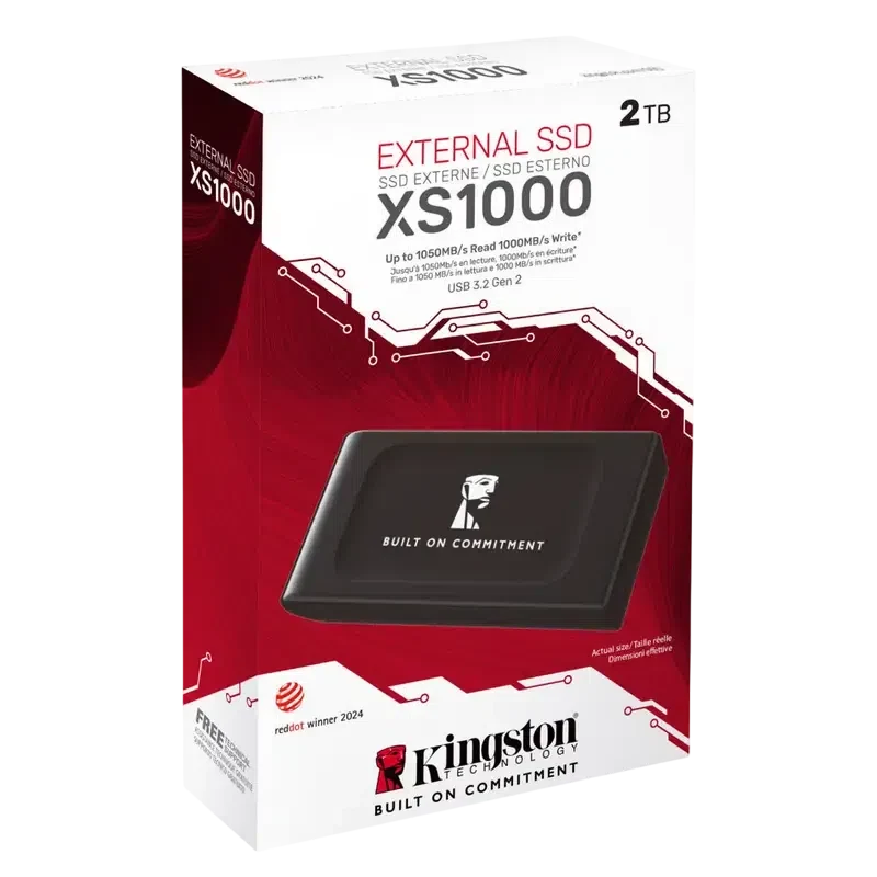 Внешний портативный SSD накопитель Kingston XS1000 BoC, 2 ТБ, Black 3