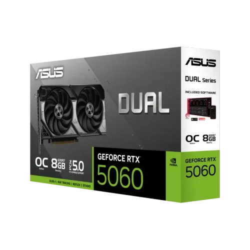 Видеокарта ASUS Dual GeForce RTX 5060 OC, Серый