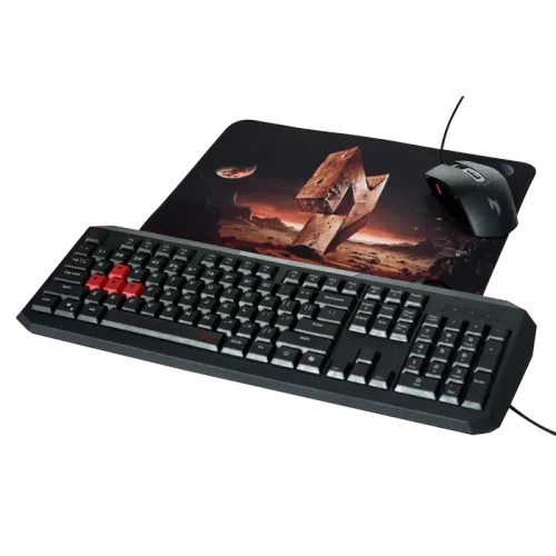 Игровой коврик для мыши Acer Nitro NMP450, Medium, Black/Red