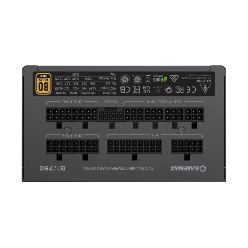 Блок питания для компьютеров Gamemax GX-750 PRO, Черный 7