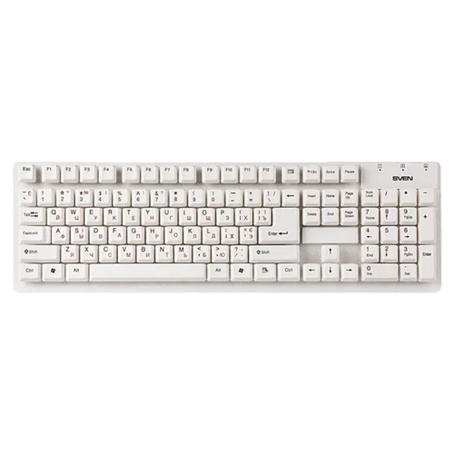 Клавиатура Sven Standard 301, Проводная, Белый