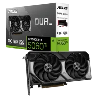 Placă video ASUS Dual GeForce RTX 5060 Ti OC, Negru