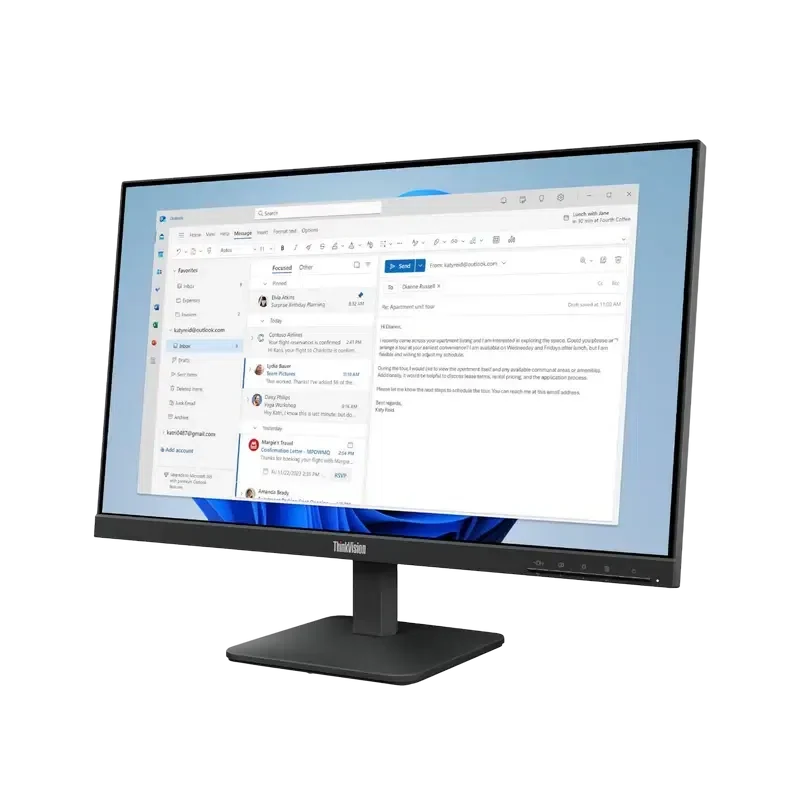 Монитор 23,8" Lenovo ThinkVision S24-4e, IPS 1920x1080 FHD, Чёрный 3