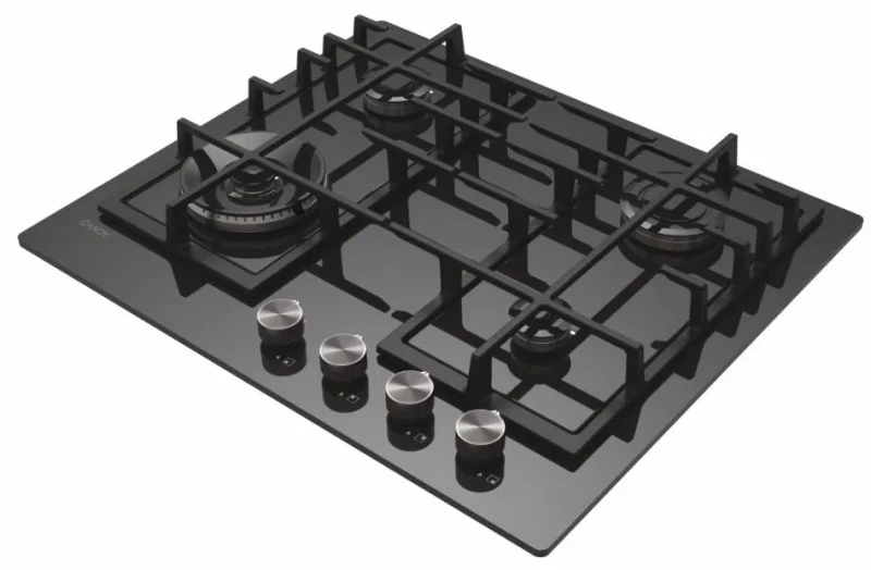Plită incorporabilă cu gaz Candy CVFG6BF4PX, Negru 4