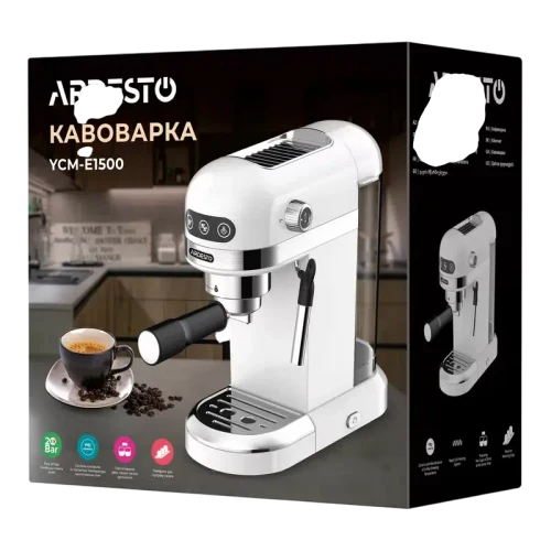Кофеварка рожковая Ardesto YCM-E1500, White