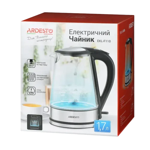 Электрочайник Ardesto EKL-F110, Black