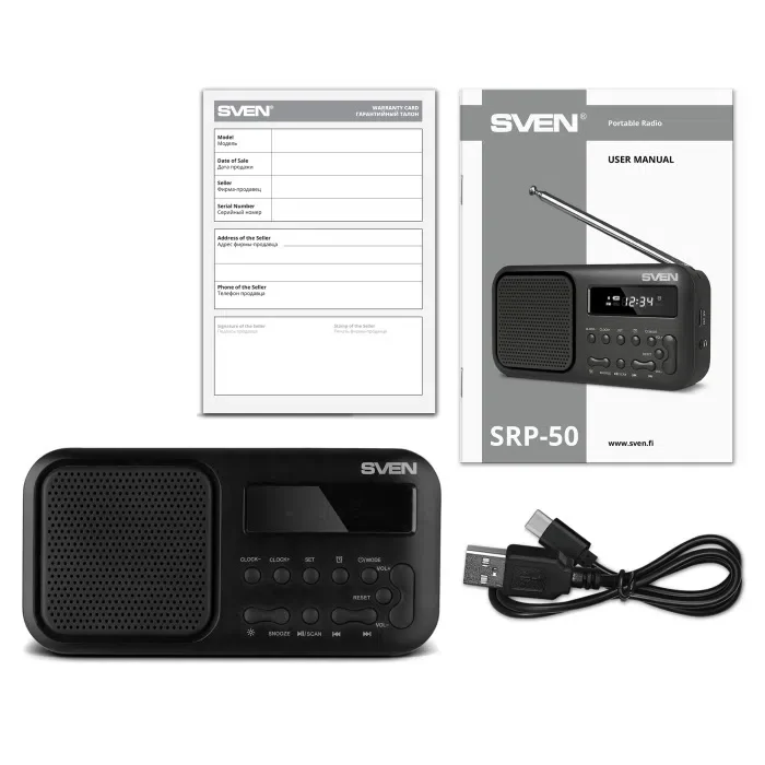 Boxă portabilă SVEN SRP-50, Negru 4