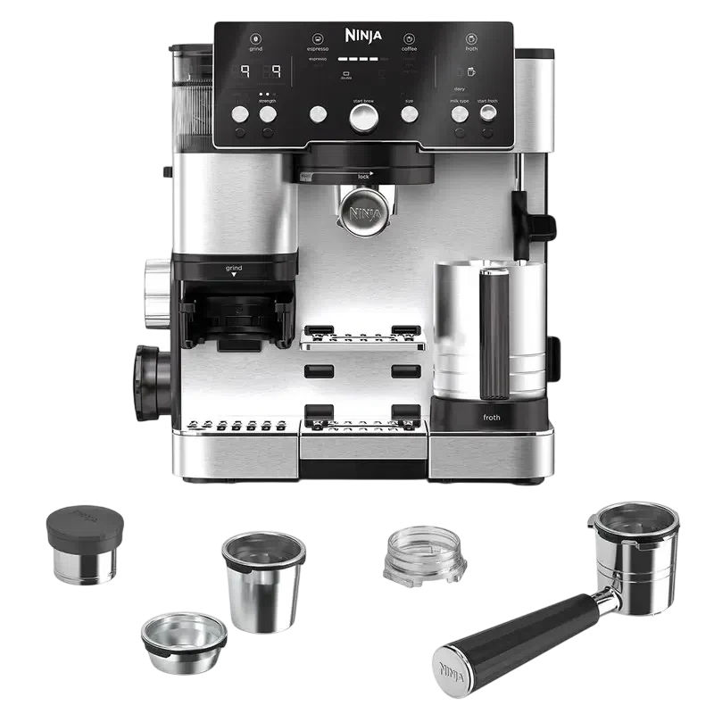 Кофеварка рожковая Ninja ES501, Silver 2