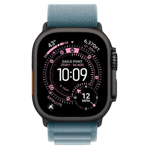 Apple Watch Ultra 3 Black Alpine Loop Light Blue