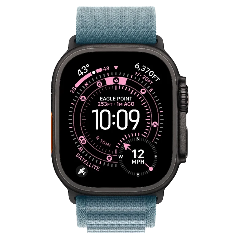 Apple Watch Ultra 3 Black Alpine Loop Light Blue 2