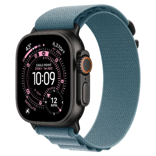 Apple Watch Ultra 3 Black Alpine Loop Light Blue