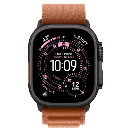 Apple Watch Ultra 3 Black Alpine Loop Terra Cotta