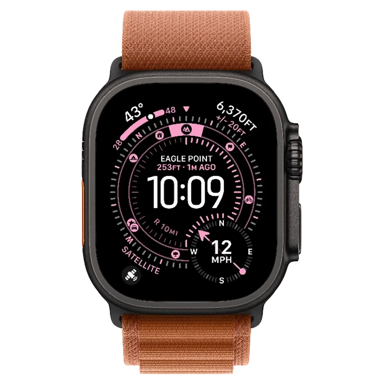 Apple Watch Ultra 3 Black Alpine Loop Terra Cotta 2