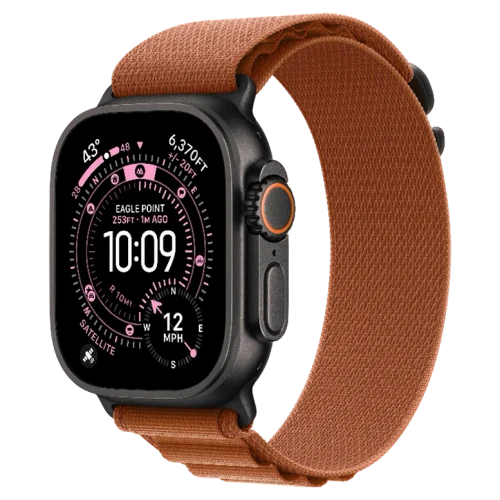 Apple Watch Ultra 3 Black Alpine Loop Terra Cotta