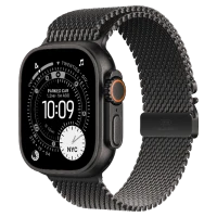 Apple Watch Ultra 3 Black Titanium Milanese Loop Natural