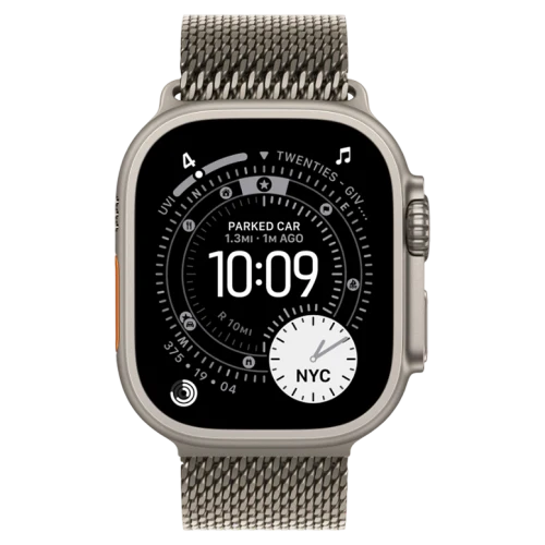 Apple Watch Ultra 3 Natural Titanium Milanese Loop Natural