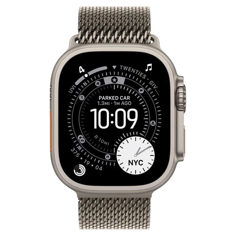Apple Watch Ultra 3 Natural Titanium Milanese Loop Natural 2