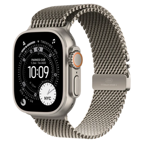 Apple Watch Ultra 3 Natural Titanium Milanese Loop Natural
