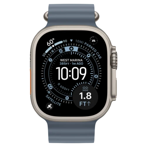 Apple Watch Ultra 3 Natural Ocean Band Anchor Blue