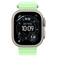 Apple Watch Ultra 3 Natural Ocean Band Neon Green 2