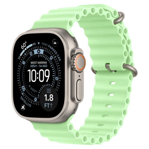 Apple Watch Ultra 3 Natural Ocean Band Neon Green
