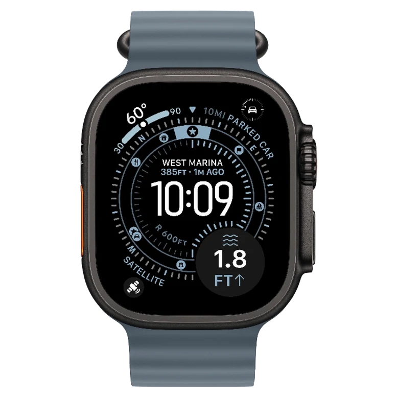 Apple Watch Ultra 3 Black Ocean Band Anchor Blue 2