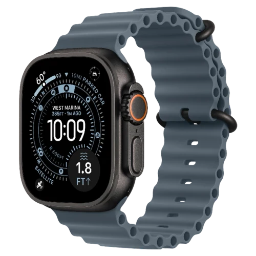 Apple Watch Ultra 3 Black Ocean Band Anchor Blue