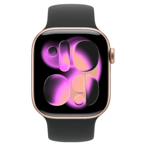 Apple Watch 11 Aluminum GPS Rose Gold Solo Loop Black 46 mm