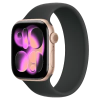 Apple Watch 11 Aluminum GPS Rose Gold Solo Loop Black 46 mm