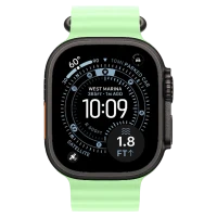 Apple Watch Ultra 3 Black Ocean Band Neon Green 2